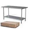 Wholesales 2-tier floding kitchen stainless steel electrical work bench