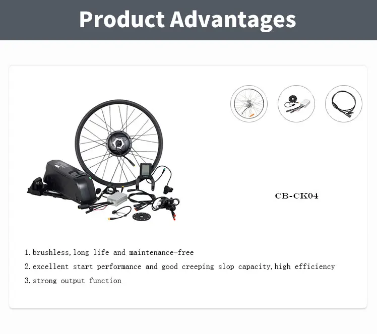 Electric Bike Part Electric Bike Conversion Kit With Ebike Battery