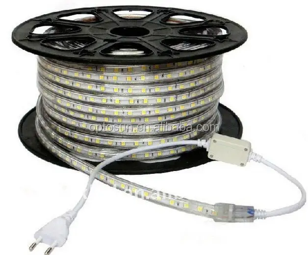 110v led strip light SMD5050 60led/m 100m 50m big roll Flexible LED Strip with PVB tube IP67 waterproof