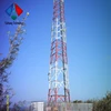 three leg steel lattice pipe microwave telecommunication tower guyed radio telecom tower