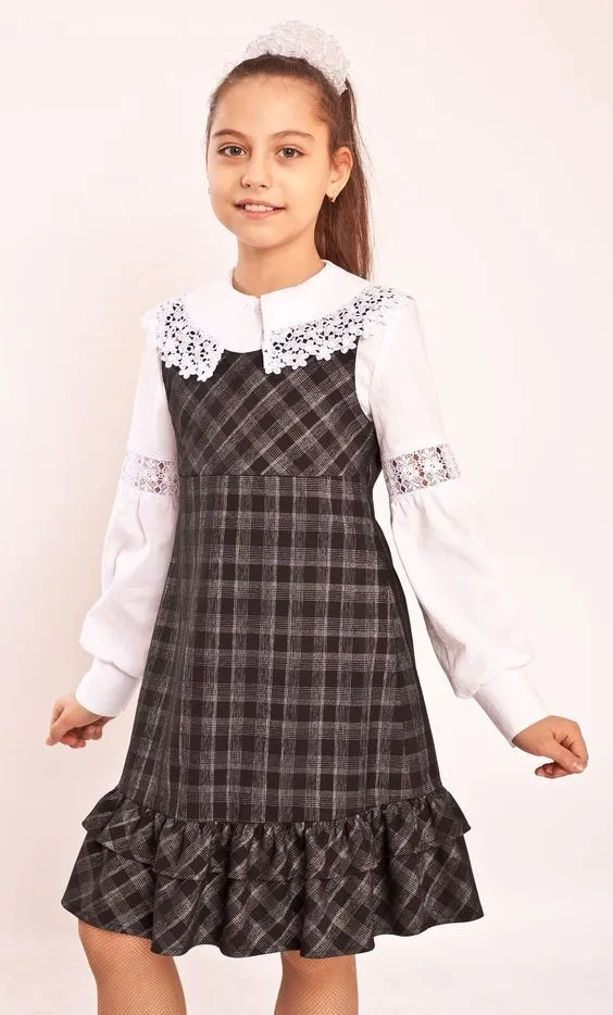 School Uniform Kindergarten Dress Cotton Pinafore Dress Children - Buy ...