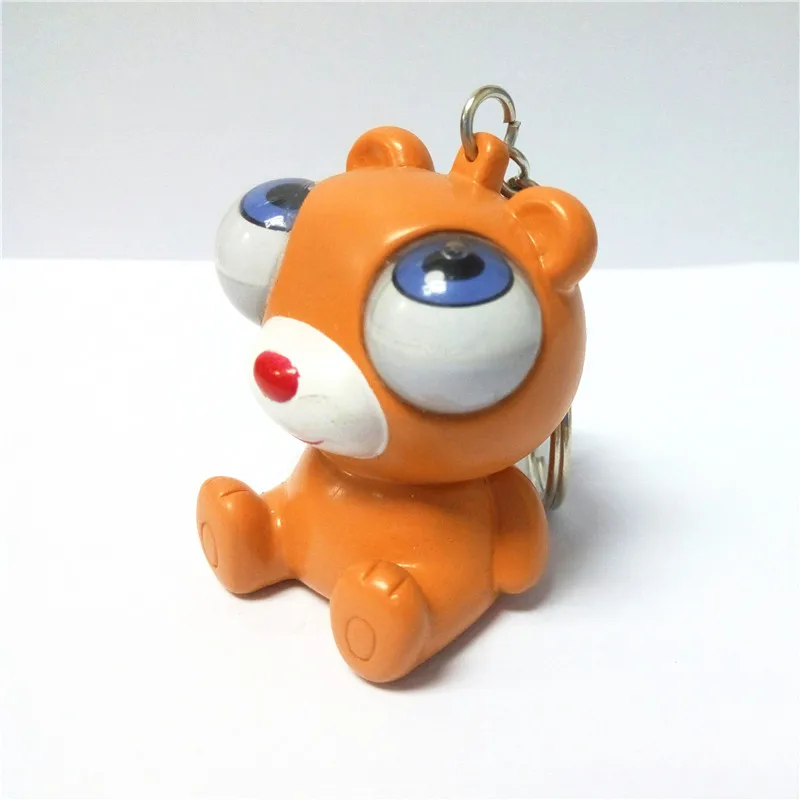 Rolling Eyes Animal Pvc Keychains,Custom Squeeze Liquids Eyes Deer
