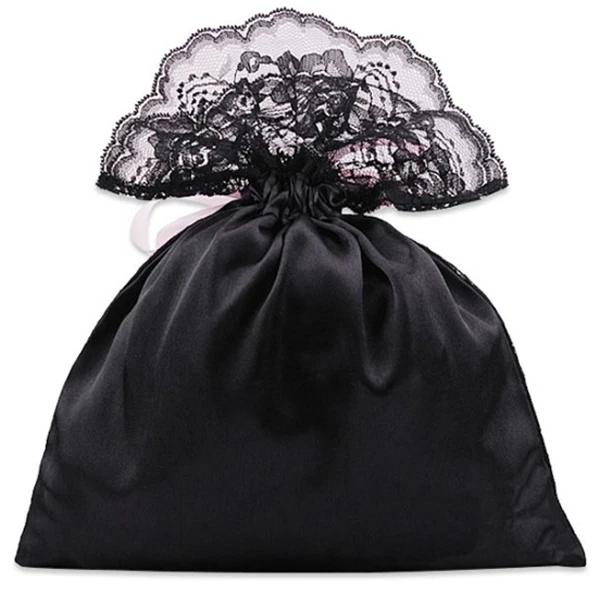 Custom Printed Jewelry Pouches Lace Drawstring Bag