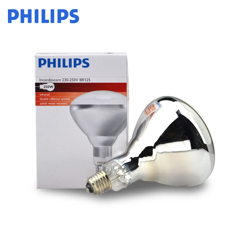 Philips Infrared heating physiotherapy lamp  BR125 IR 250W E27 230-250V CL  Philips infrared lamps