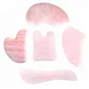 Best Face Slimming Crystal Bian Stone Body Scraping Massage Tool Board Roller Rose Quartz Pink Jade Gua Sha Board