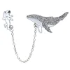 Cute Animal Pins Dolphin Feeder Swimming Brooch Enamel Sparkle Glitter Enamel Lapel Pin Custom
