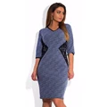 5xl 6xl plus size 2016 new autumn brief print women sheath half sleeve high waist knee