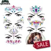 Womens Face Jewel Tattoo Glitter Stickers Rhinestone Gem Decals - Self-Adhesive Festival Costume for Eye Forehead & Body