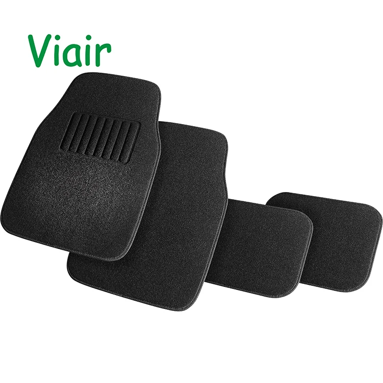 Black Color Full Set Carpet Car Mat For Universal Cars Pvc Floor Covering Mat Set Car Floor Mats