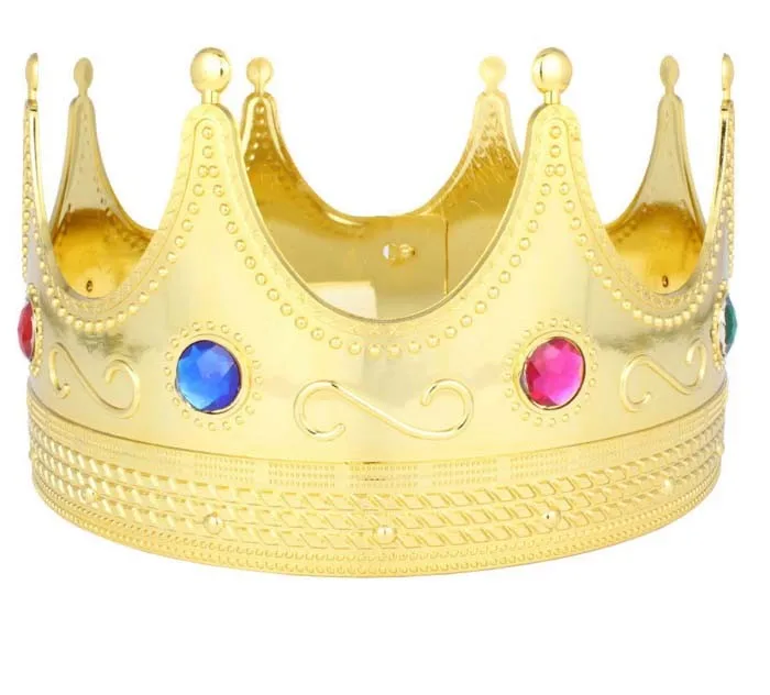 Mahkota Emas Berdandan Kostum Aksesori Putri Raja Ratu Boy Gadis