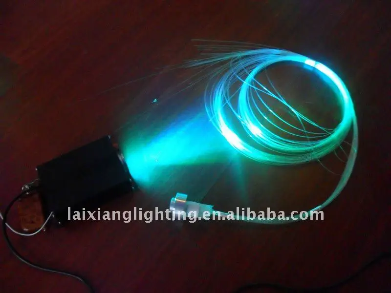 3.0mm Solid Core Side Glow Fiber Optic Cable Emitting with Clear Jacket Protecting Fiber