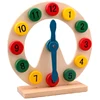 Children Puzzle Wooden Digital Clock Toy Children Montessori Early Learning Toys for sale