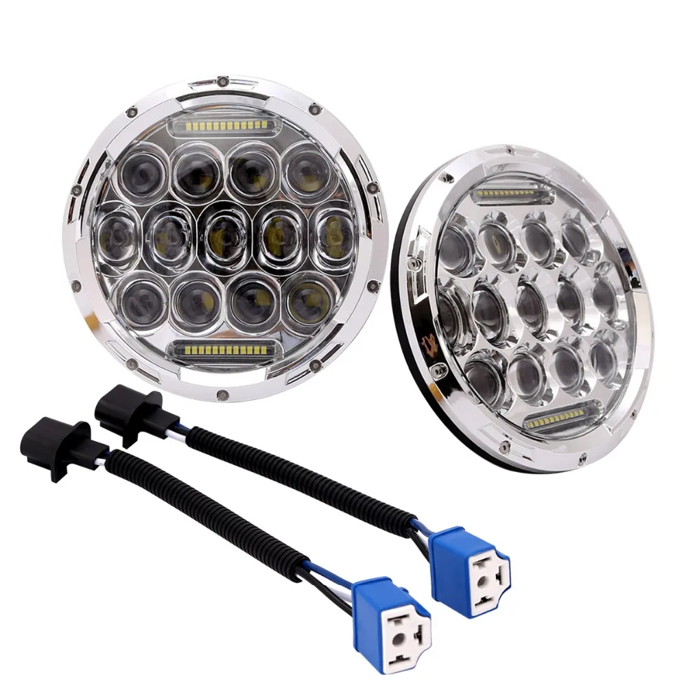7 Inch Round Led Headlight 12v/24v 4x4 Track Accessory Round 7inch 75w