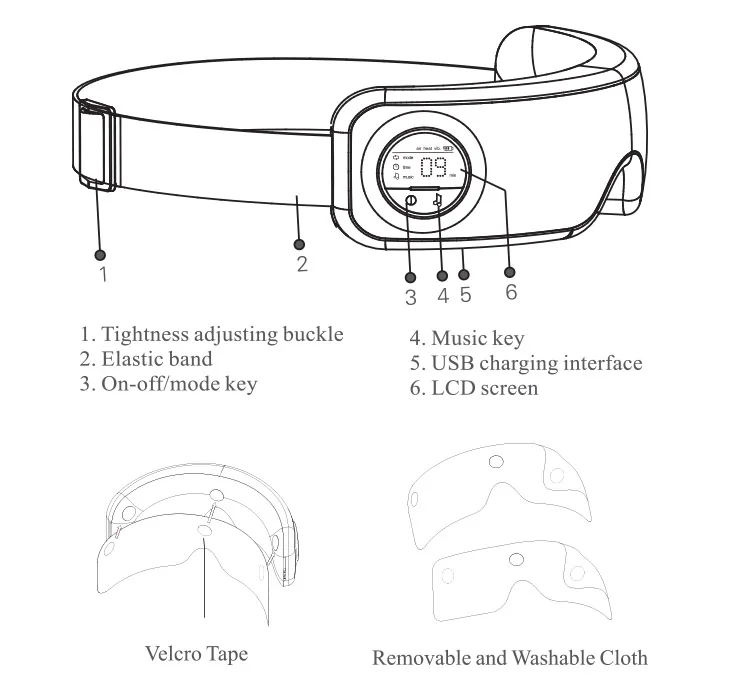 180 Degree Full Folding Electric Automatic Eye Massager Machine