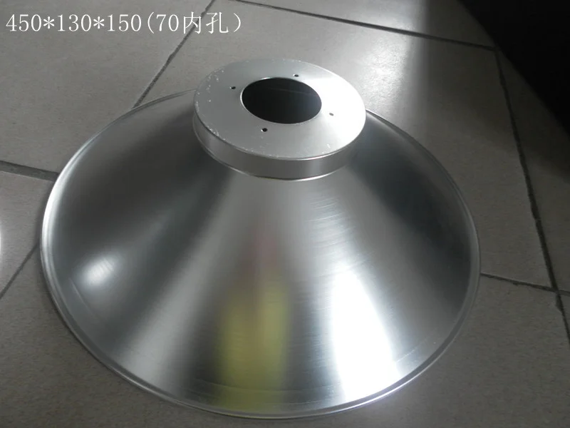 120 Degree 400mm Anodized Aluminum Outdoor High Bay Light Reflector