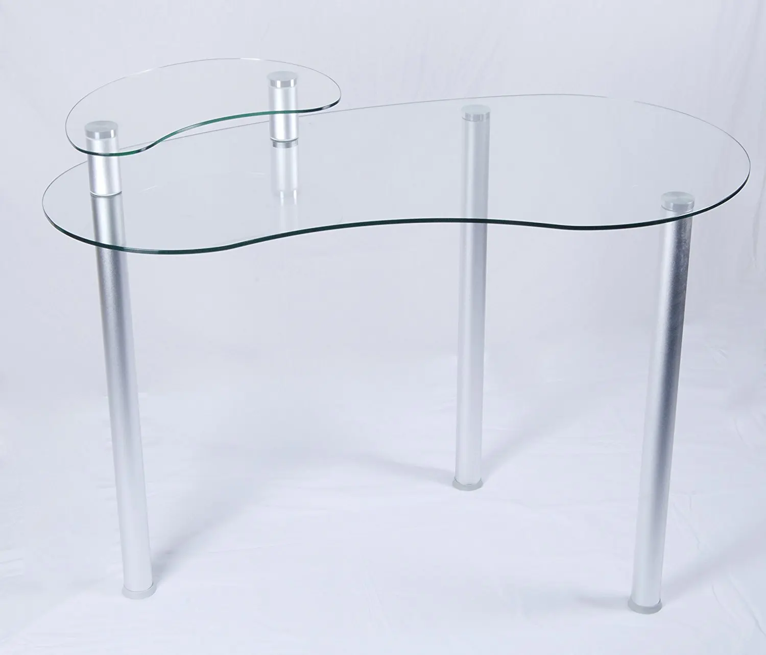 Buy Tier One Designs Clear Glass Corner Computer Desk In Cheap