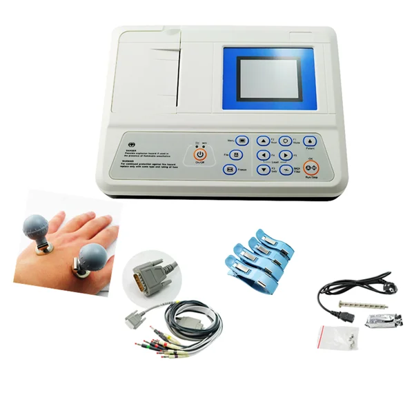 Best quality Portable Digital 3 Channel Electrocardiograph ECG Machinefor medical use