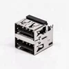 Dual link usb connector 2.0 AF SMD type A Receptacle 4 pin right angle board guide SMT PCB mount Female