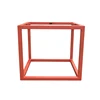Customized colorful metal square tube leg red iron coffee table frame cube dining table frame