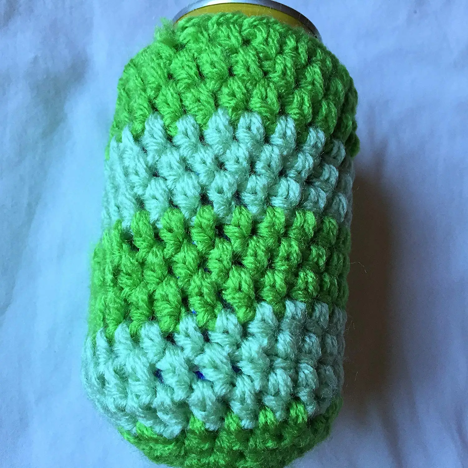 Colour Sage Green Find Deals On Line At Get Quotations Medium And Light Sage Green Striped Crocheted Can Coozie 4x5