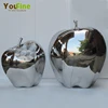 Mirror Polish Garden Decoration Stainless Steel Fruit Apple Sculpture