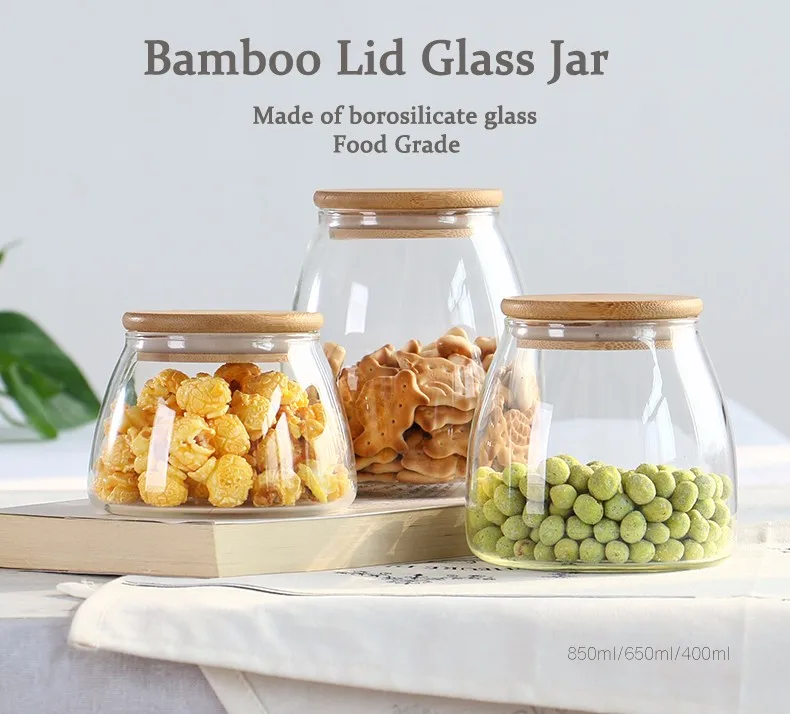 Home Goods Sealed Air Tight Glass Jar With Bamboo Lid Buy Glass Jar