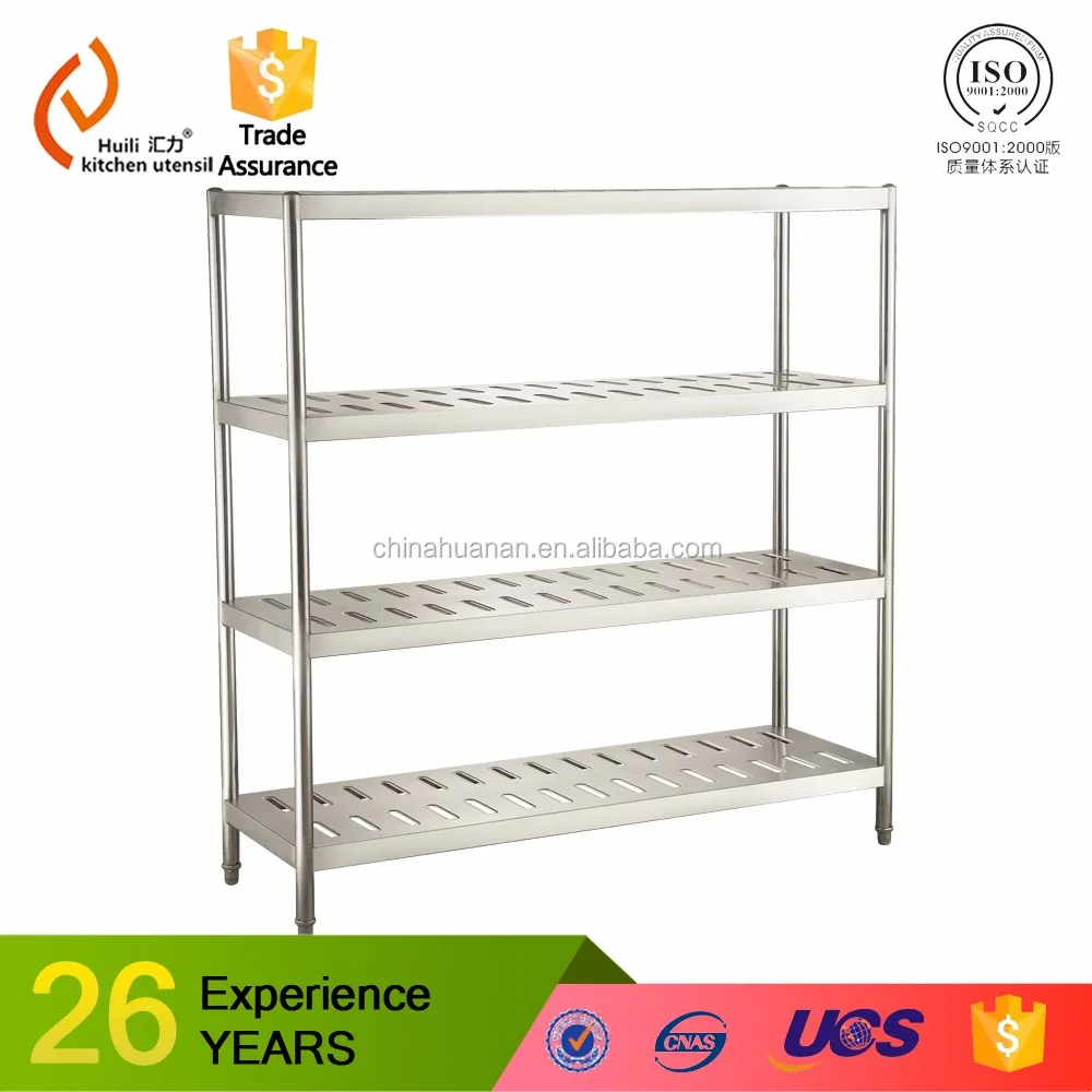 Premium Stainless Steel Kitchen Storage Rack With 4 Shelves And Adjustable Feet Buy Storage Rack 4 Shelves Adjustable Feet Product On Alibaba Com