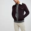 Winter Windproof Button Placket Burgundy Fleece Lining Corduroy Bomber Jacket