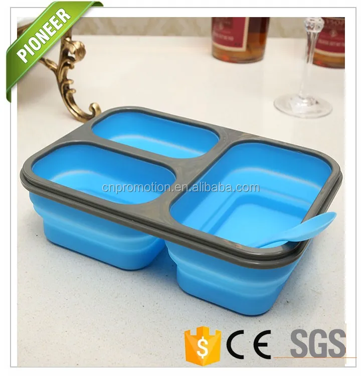 Wholesale Folding Biodegradable Bento Box And Custom Recyclable 3