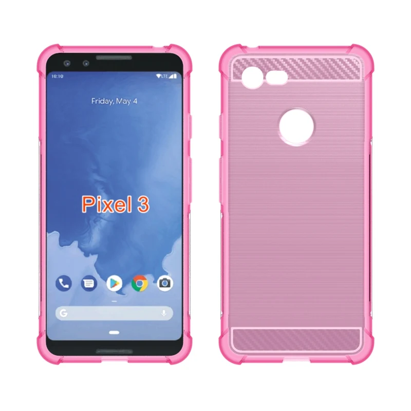 newstyle Carbon Fiber Cover soft Tpu Brushed case For Google Pixel 3