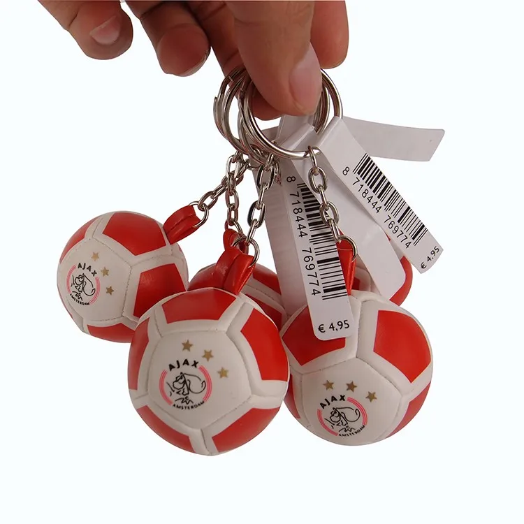 Promotion Soft Pvc Leather Mini Rugby Ball Keychains With Custom Logo