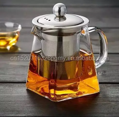 750ml Square Shape  Glass Teapot.jpg