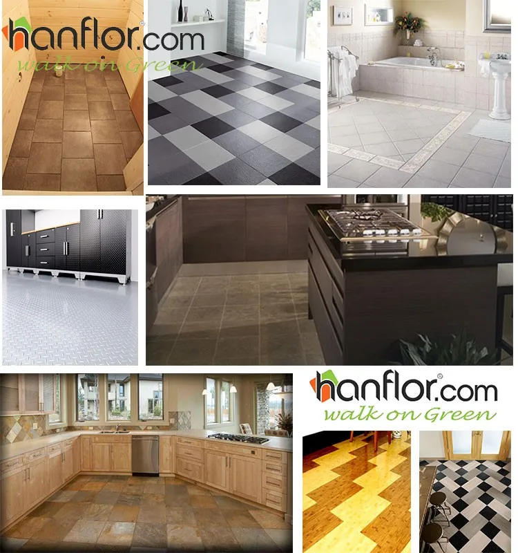 Marble look 18 x 18 vinyl floor tile