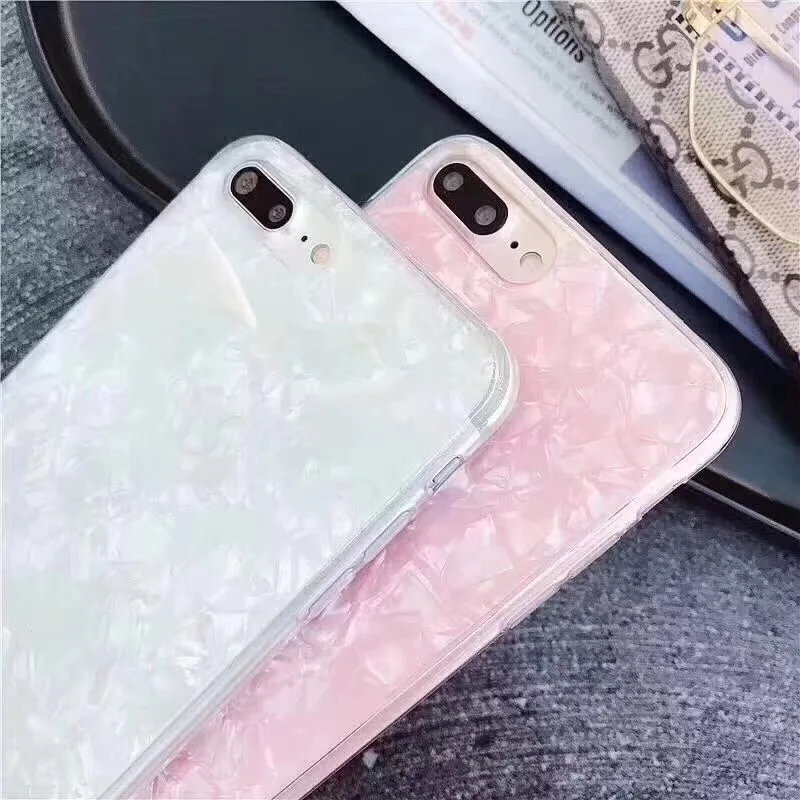 Bright Shell Paper TPU Mobile Phone Case for iPhone X