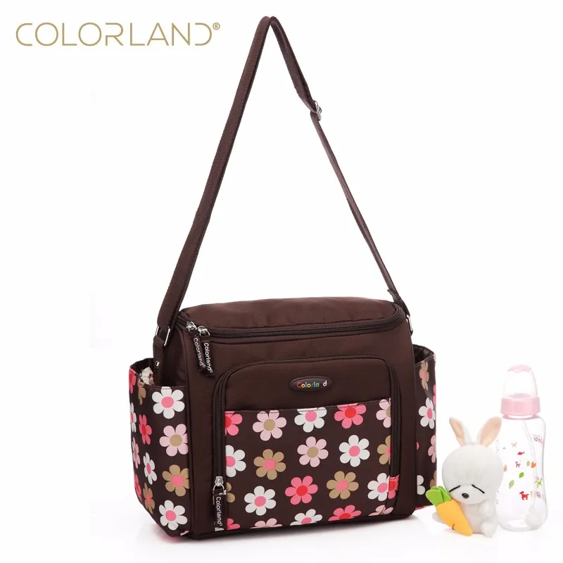 CB205 FRENCH FLOWER MESSENGER DIAPER BAG