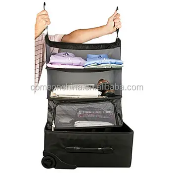 suitcase with shelves