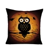 Cute Halloween cartoon owl pattern cushion and cushion cover