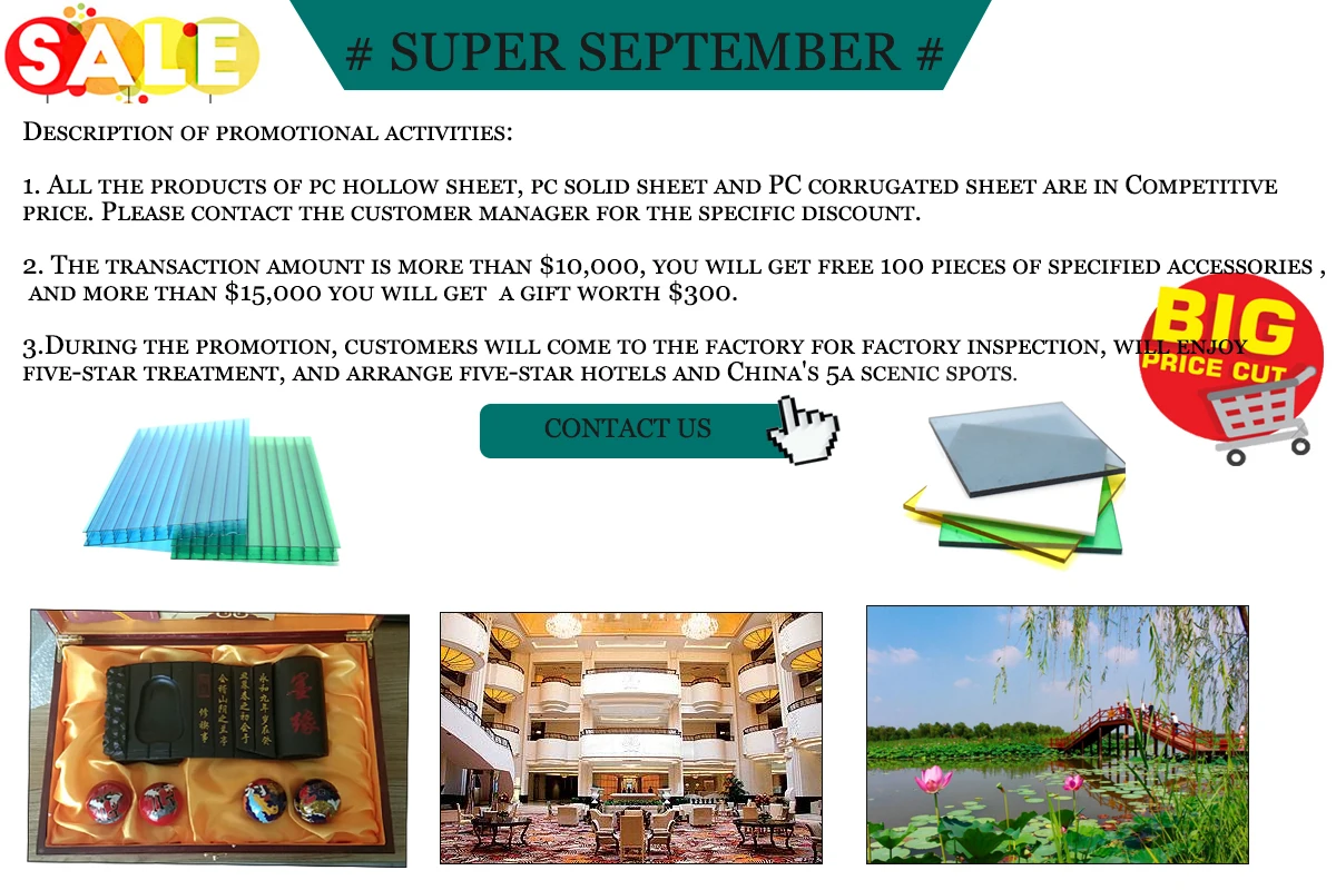 Uv Stabilized Green House Colored Polycarbonate Sheet Pc Solid Sheet