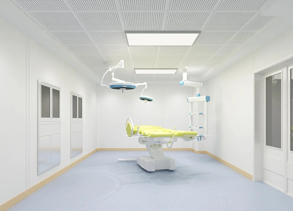 Hospital double arm head ceiling mount LED operation room surgical light