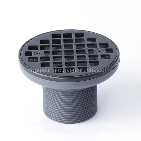 Deluxe Plastic Shower Drain Rounded With Base In Chrome Polish Finish