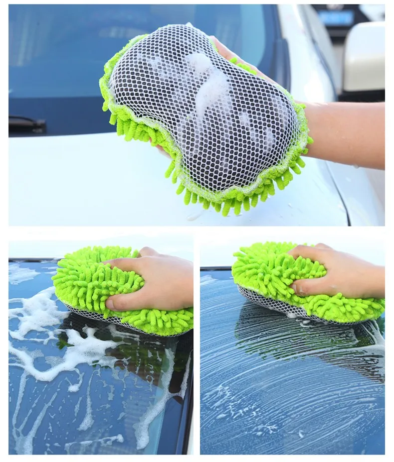 East Wholesale Car Wash Microfiber Sponge Chenille Cleaning Tools,Car