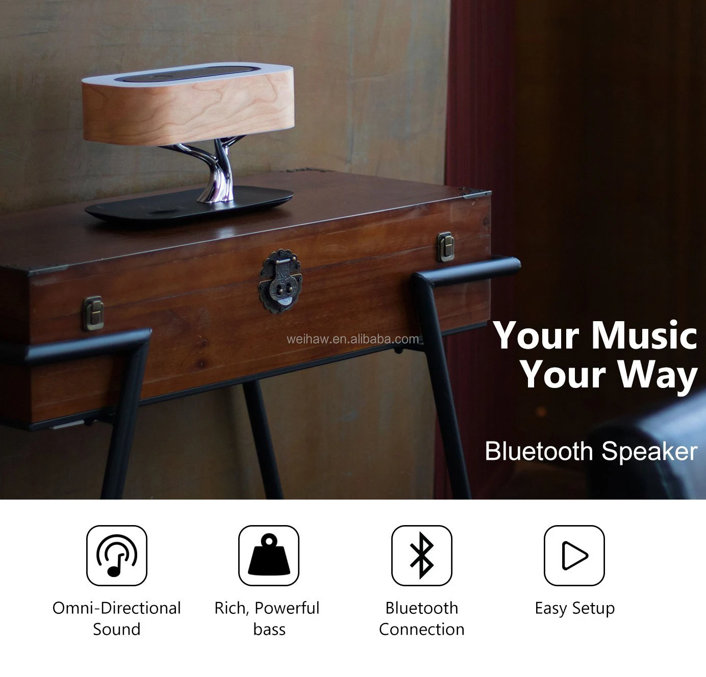 Multi-function 3 in 1 led light qi wireless charger speaker bluetooth speaker - ANKUX.COM