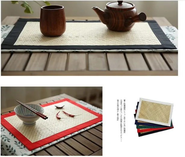 Japan Restaurant Table Mats Handmade Crafts Custom Made Woven Dish Mats