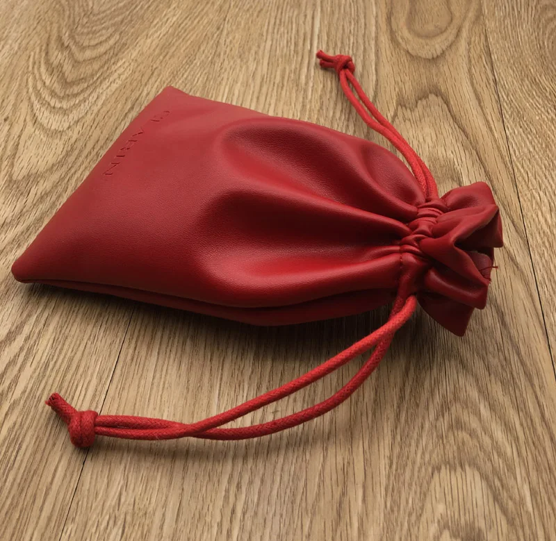 Black PU Leather pouch Bag designer handbags leather purse