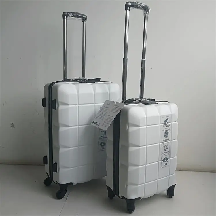 Plastic Polycarbonate 24 White Hard Vintage Metal Suitcase With Wheel