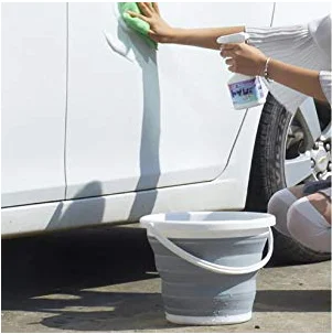 Balde dobrável portátil para viagem ao ar livre direto da fábrica balde de lavagem de carro doméstico pode pendurar balde portátil atacado