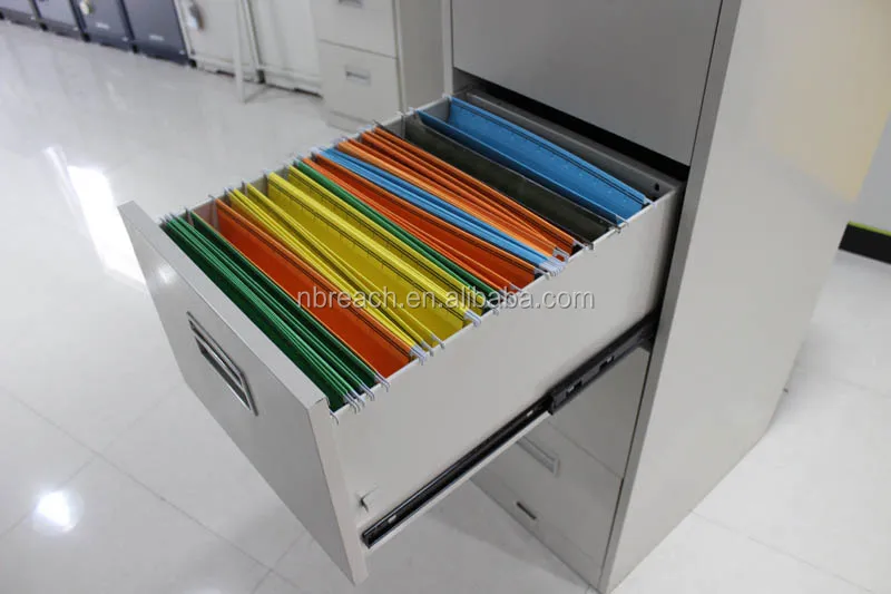 Muebles de oficina tarjeta de índice de gabinete de metal/acero 4