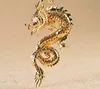 Twelve Animals Keychain Gold Metal Keyring Dragon Shape Key Ring