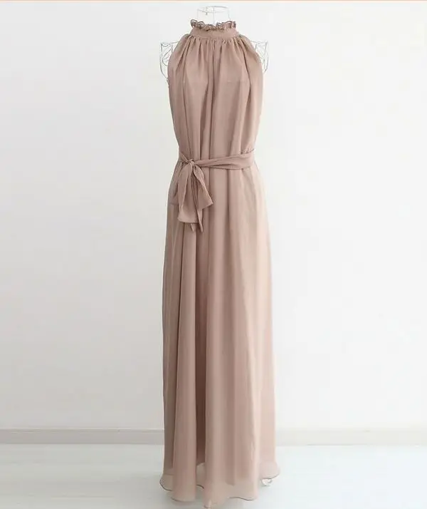 pastel color maxi dress