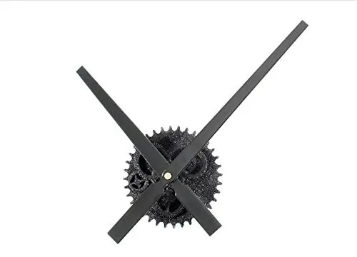 Reliable_E Large Clock Hands Power Movement DIY Wall Clock Kit for Home Decoration (B#black-glittering)